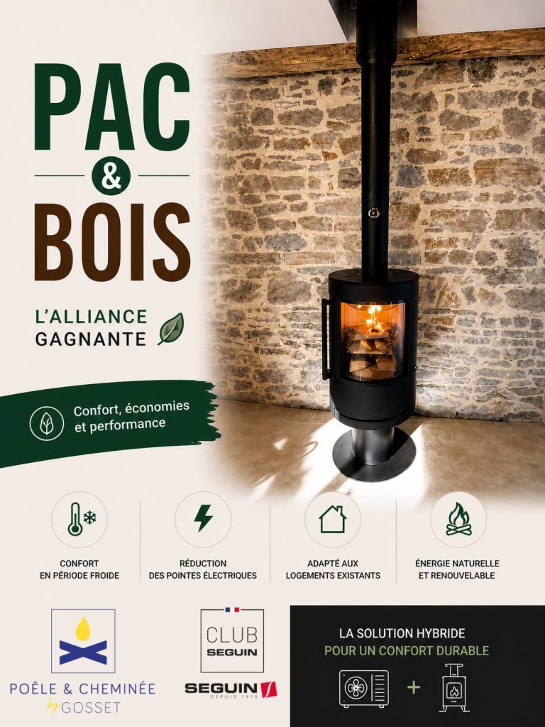 PAC et chauffage au bois : une solution hybride performante et économique