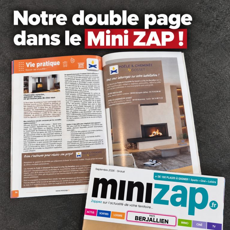 Poêle & Cheminée by Gosset dans le Mini ZAP de septembre